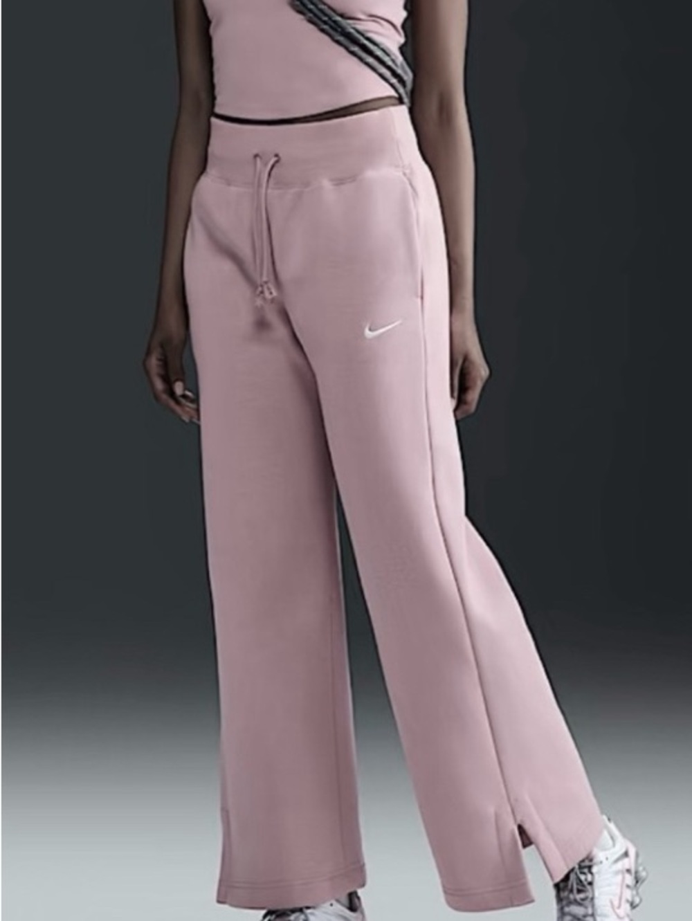 Nike Women’s Wide-Leg Sweatpants in Biege